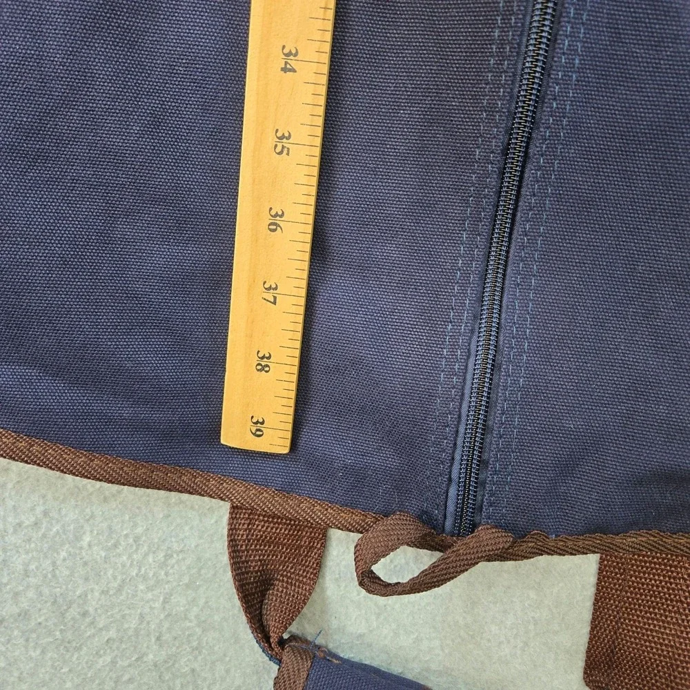 Peter Millar Garment Bag Blue 39in Canvas Soft Case Clothing Compartment